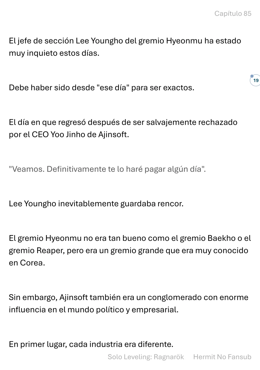 Página 20 del Manga