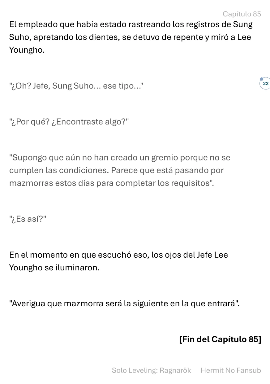 Página 23 del Manga