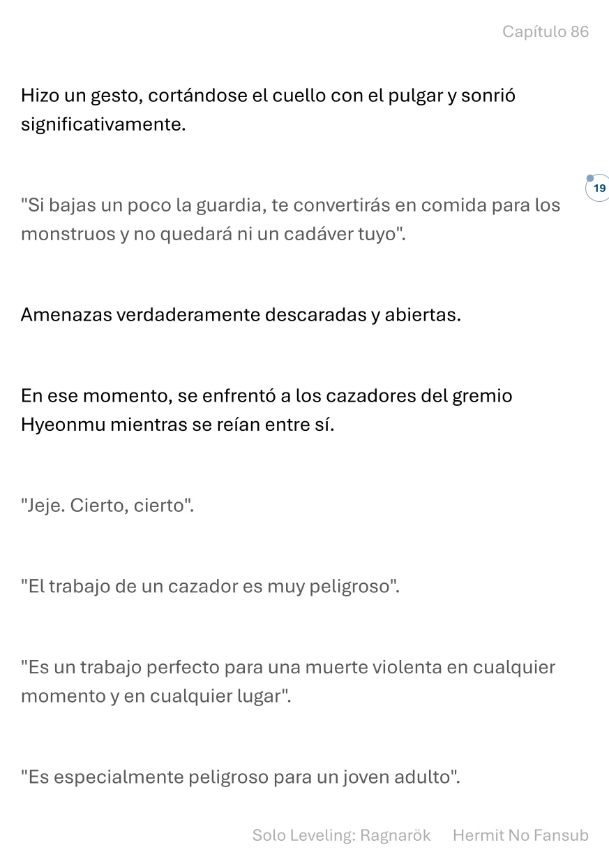 Página 20 del Manga