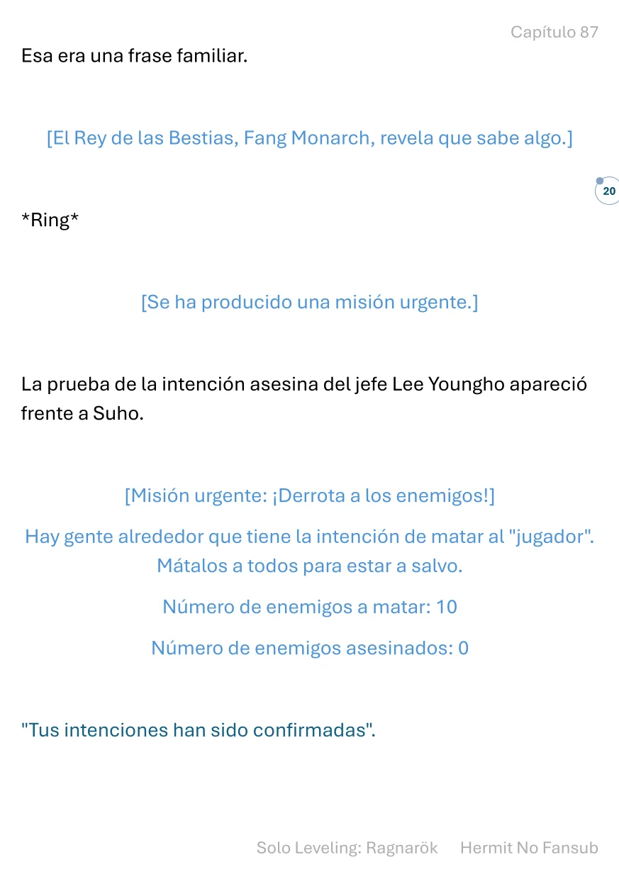 Página 21 del Manga