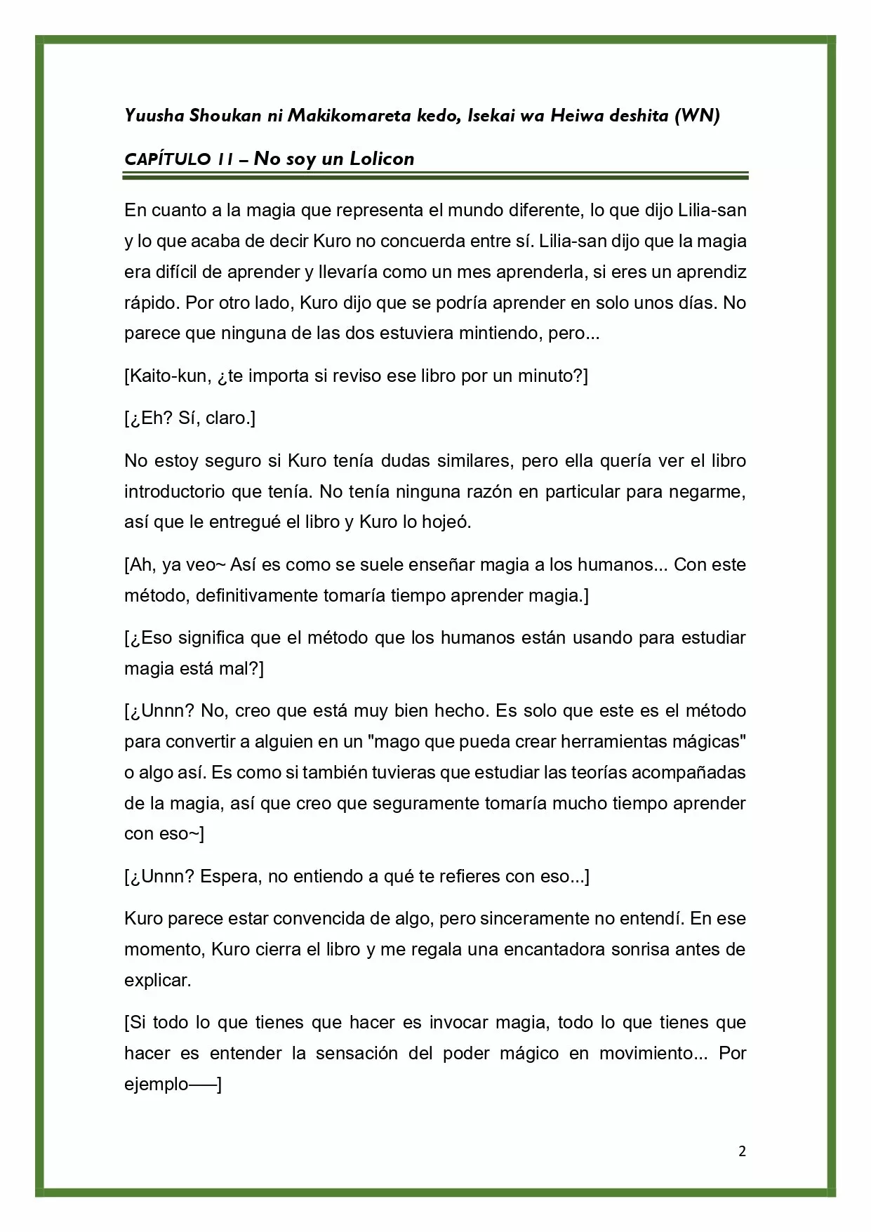 Página 2 del Manga