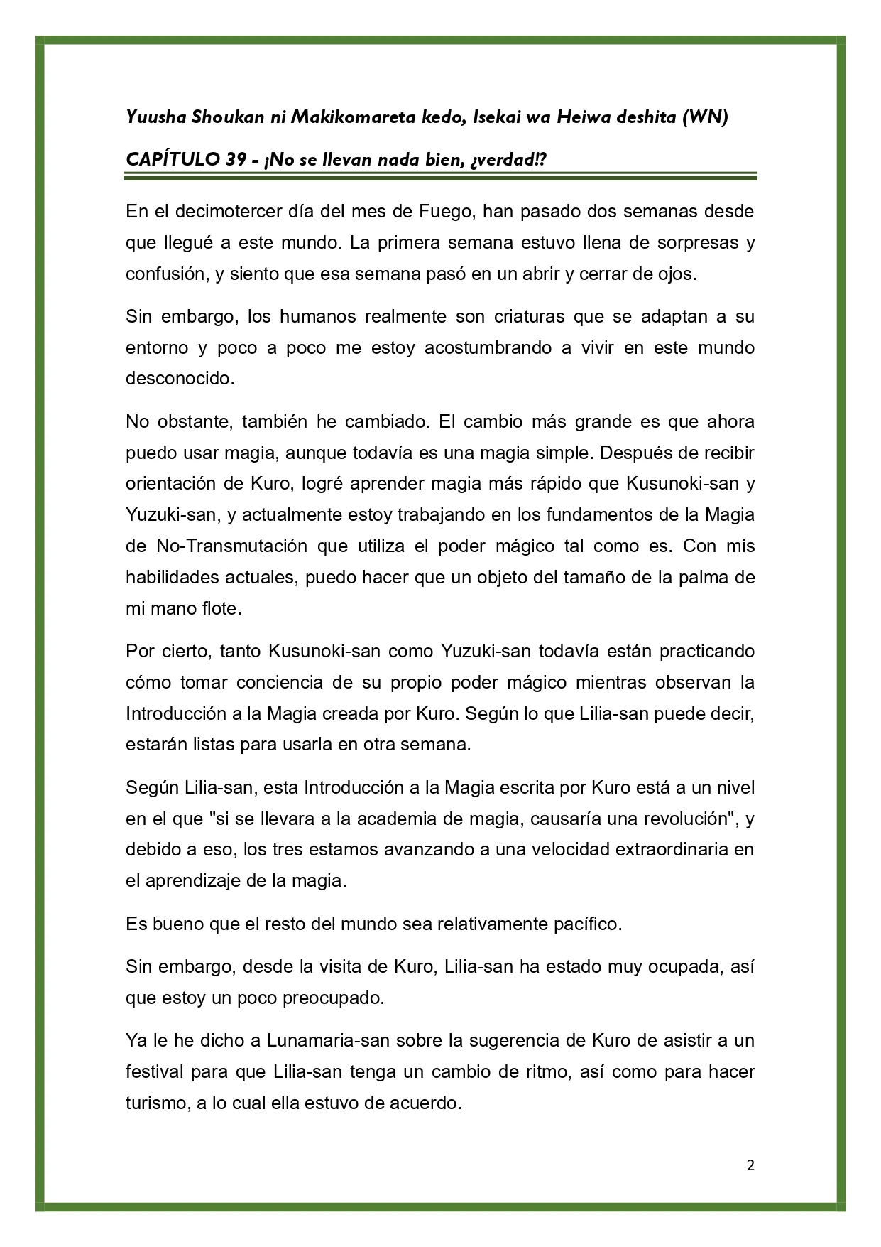 Página 2 del Manga