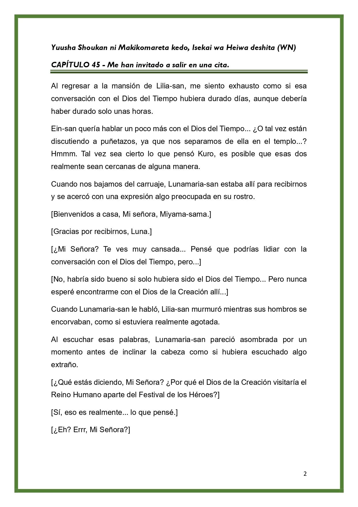 Página 2 del Manga