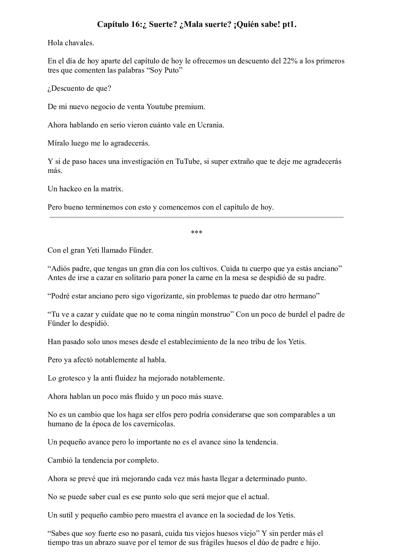 Página 1 del Manga